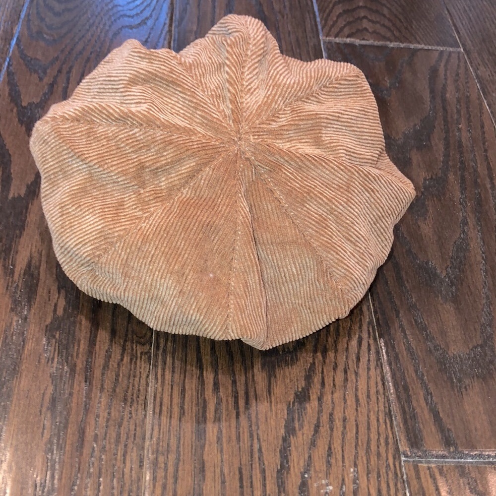 Vintage Liz Claiborne brown corduroy paperboy hat - Picture 3 of 5
